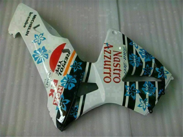 White Blue Nastro Azzurro 46 05-06 CBR600RR Motorcycle Fairing White Blue Nastro Azzurro 46 05-06 CBR600RR Motorcycle Fairing