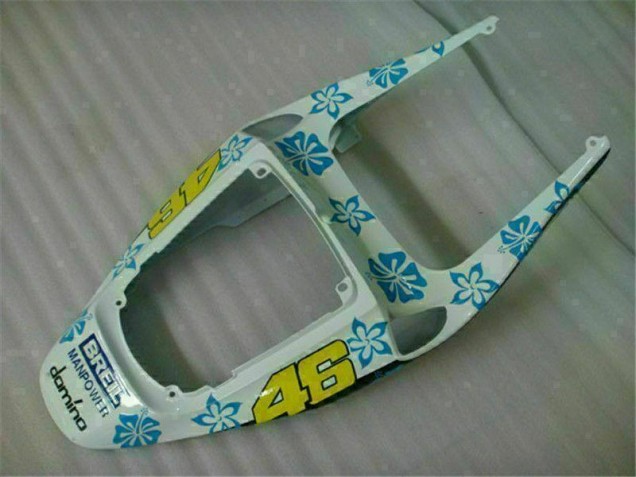 White Blue Nastro Azzurro 46 05-06 CBR600RR Motorcycle Fairing White Blue Nastro Azzurro 46 05-06 CBR600RR Motorcycle Fairing