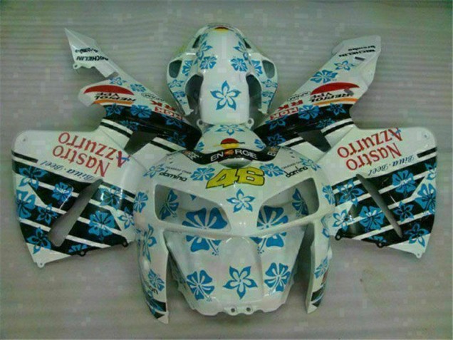 White Blue Nastro Azzurro 46 05-06 CBR600RR Motorcycle Fairing White Blue Nastro Azzurro 46 05-06 CBR600RR Motorcycle Fairing