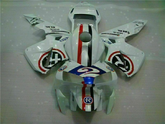 White Blue R 2 03-04 CBR600RR Motorcycle Fairings White Blue R 2 03-04 CBR600RR Motorcycle Fairings