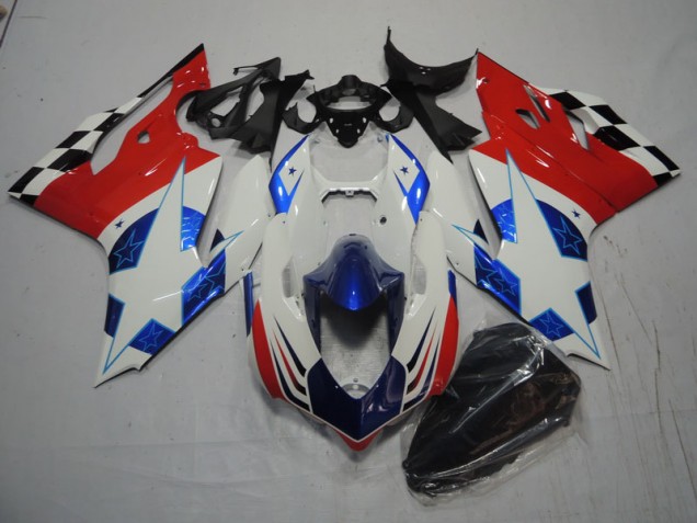 White Blue Red 11-14 Ducati 1199 Motorcycle Fairings White Blue Red 11-14 Ducati 1199 Motorcycle Fairings