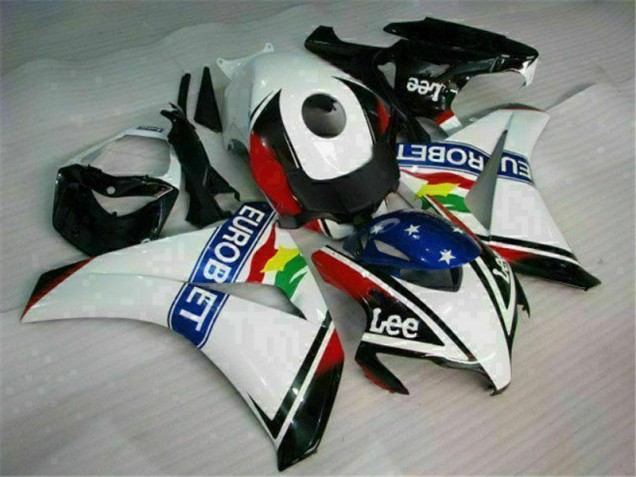 White Blue Red Eurobet Lee 08-11 CBR1000RR Motorcycle Fairings White Blue Red Eurobet Lee 08-11 CBR1000RR Motorcycle Fairings