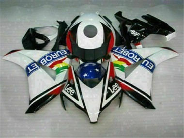 White Blue Red Eurobet Lee 08-11 CBR1000RR Motorcycle Fairings
