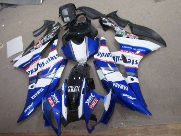 White Blue Sterilgarda Volvo 06-07 YZF R6 Motorcycle Fairings White Blue Sterilgarda Volvo 06-07 YZF R6 Motorcycle Fairings