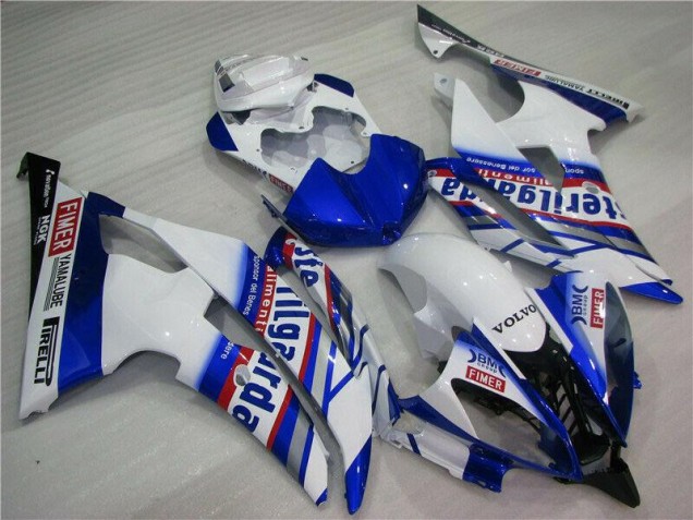 White Blue Sterilgarda Volvo 08-16 YZF R6 Motorcycle Fairings
