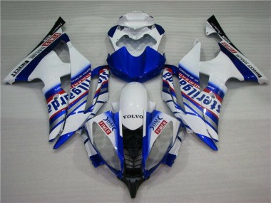 White Blue Sterilgarda Volvo 08-16 YZF R6 Motorcycle Fairings