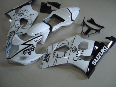 White Corona 03-04 GSXR 1000 Motorcycle Fairings