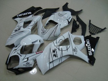 White Corona 07-08 GSXR 1000 Motorcycle Fairings