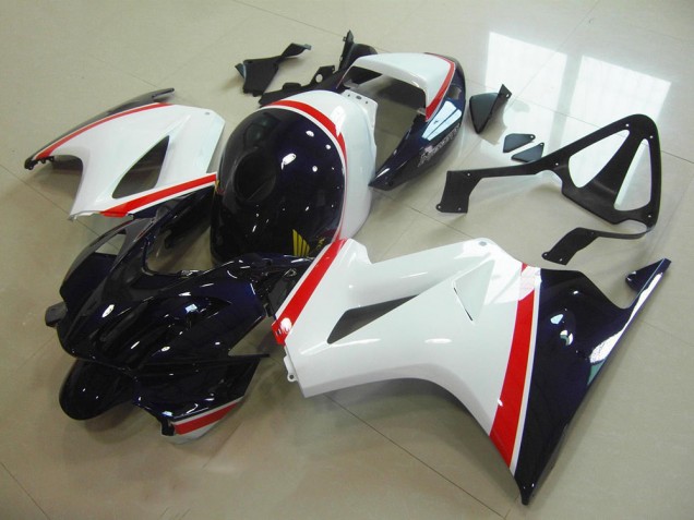 White Dark Blue 02-13 VFR800 Motorcycle Fairings White Dark Blue 02-13 VFR800 Motorcycle Fairings
