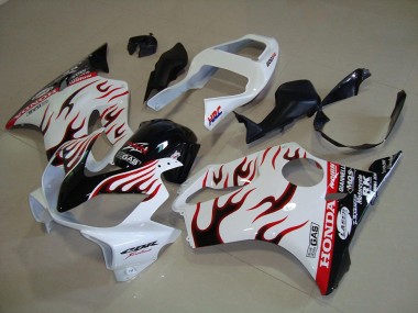White Flame 01-03 CBR600 F4i Motorcycle Fairings