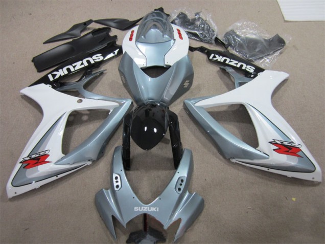 White Grey 06-07 GSXR 600 Motorcycle Fairings White Grey 06-07 GSXR 600 Motorcycle Fairings