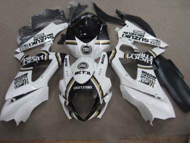 White Lucky Strike Black Motul 07-08 GSXR 1000 Motorcycle Fairings