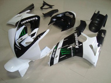 White Monster 03-04 ZX6R Motorcycle Fairing