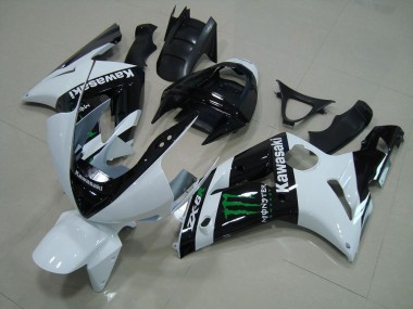 White Monster 03-04 ZX6R Motorcycle Fairings