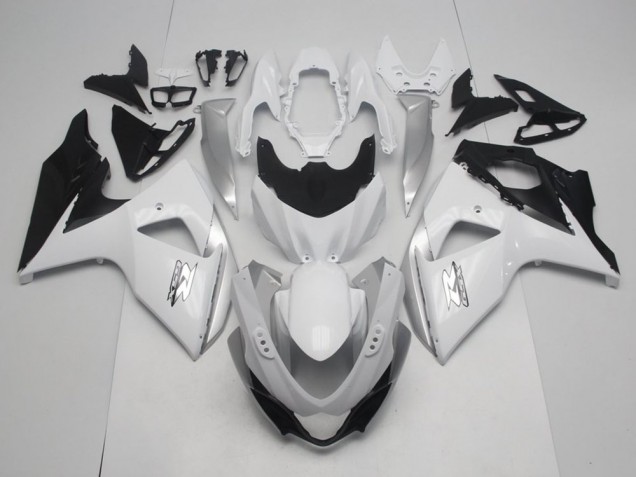 White OEM Style 09-16 GSXR 1000 Motorcycle Fairings