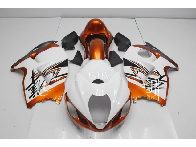 White Orange 96-07 GSXR 1300 Hayabusa Motorcycle Fairings