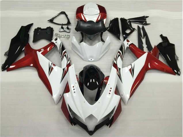 White Red Black 08-10 GSXR 600/750 Motorcycle Fairings White Red Black 08-10 GSXR 600/750 Motorcycle Fairings