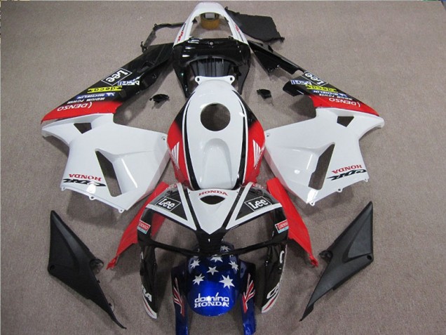 White Red Blue Lee 05-06 CBR600RR Motorcycle Fairings