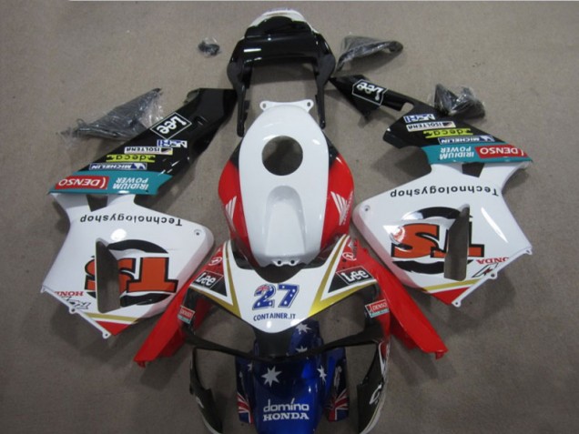 White Red Blue Lee 27 05-06 CBR600RR Motorcycle Fairings White Red Blue Lee 27 05-06 CBR600RR Motorcycle Fairings