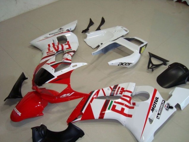 White Red Fiat Motul Acer 98-02 YZF R6 Motorcycle Fairings White Red Fiat Motul Acer 98-02 YZF R6 Motorcycle Fairings
