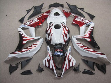 White Red Flame SHARK 04-05 CBR1000RR Motorcycle Fairings