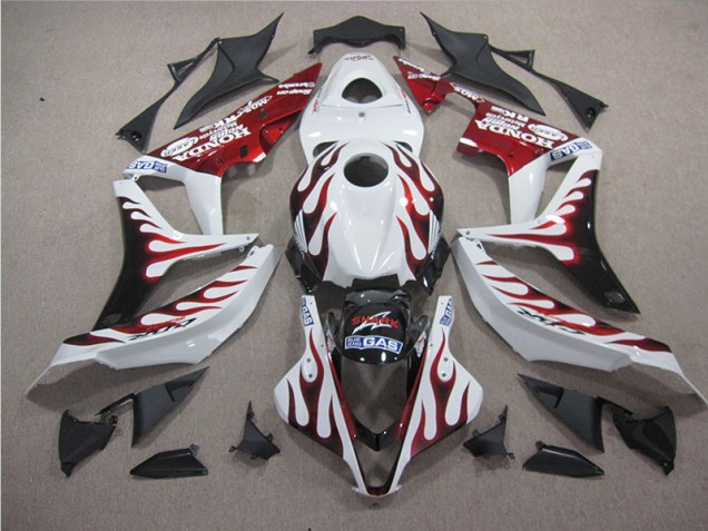 White Red Flame SHARK 07-08 CBR600RR Motorcycle Fairings White Red Flame SHARK 07-08 CBR600RR Motorcycle Fairings