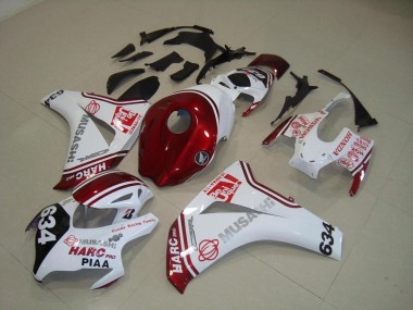 White Red HARC Pro PIAA 634 08-11 CBR1000RR Motorcycle Fairings