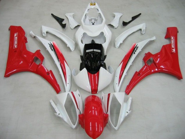 White Red Michelin 06-07 YZF R6 Motorcycle Fairings White Red Michelin 06-07 YZF R6 Motorcycle Fairings