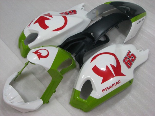 White Red PRAMAC 65 08-12 Ducati Monster 696 Motorcycle Fairings White Red PRAMAC 65 08-12 Ducati Monster 696 Motorcycle Fairings