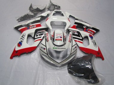 White Red Rizoma Playboy 00-02 GSXR 1000 Motorcycle Fairings