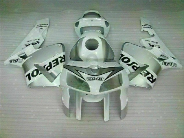 White Repsol 05-06 CBR600RR Motorcycle Fairing White Repsol 05-06 CBR600RR Motorcycle Fairing
