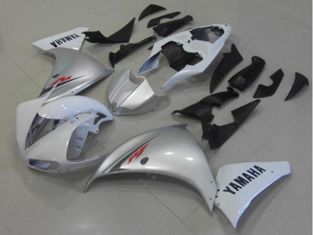 White Silver 12-14 YZF R1 Motorcycle Fairings White Silver 12-14 YZF R1 Motorcycle Fairings