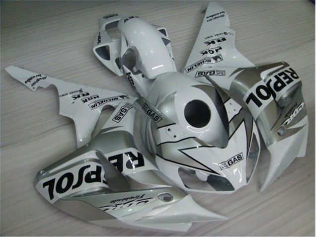 White Silver Black Repsol 04-05 CBR1000RR Motorcycle Fairings White Silver Black Repsol 04-05 CBR1000RR Motorcycle Fairings