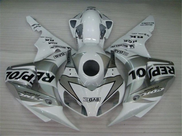 White Silver Black Repsol 04-05 CBR1000RR Motorcycle Fairings White Silver Black Repsol 04-05 CBR1000RR Motorcycle Fairings