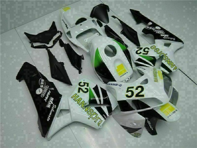 White Yellow Green 52 05-06 CBR600RR Motorcycle Fairings White Yellow Green 52 05-06 CBR600RR Motorcycle Fairings