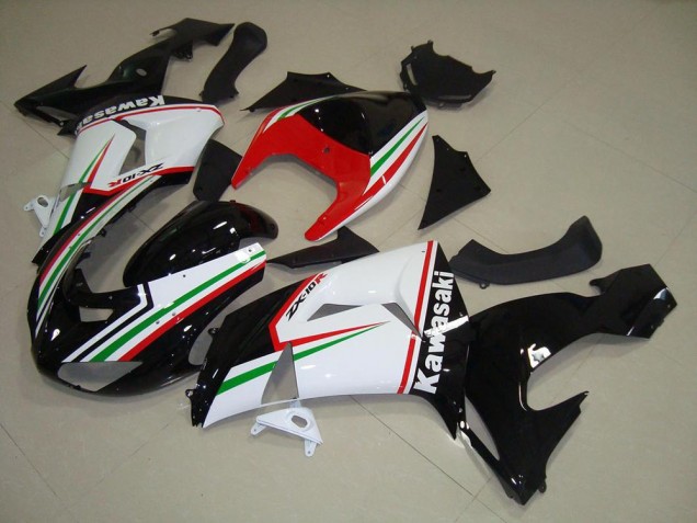 White and Black 06-07 ZX10R Motorcycle Fairings White and Black 06-07 ZX10R Motorcycle Fairings