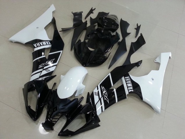 White and Black 08-16 YZF R6 Motorcycle Fairings White and Black 08-16 YZF R6 Motorcycle Fairings
