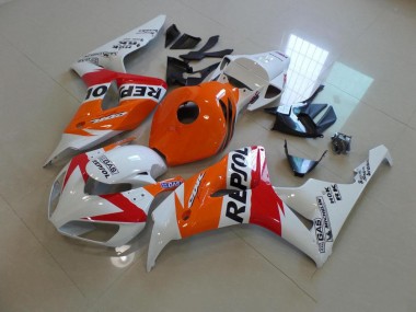 White and Orange Repsol 06-07 CBR1000RR Motorcycle Fairings