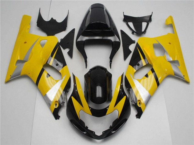 Yellow Black 01-03 GSXR 600/750 Motorcycle Fairing Yellow Black 01-03 GSXR 600/750 Motorcycle Fairing
