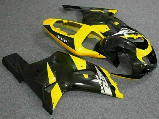 Yellow Black 01-03 GSXR 600/750 Motorcycle Fairings Yellow Black 01-03 GSXR 600/750 Motorcycle Fairings