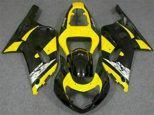 Yellow Black 01-03 GSXR 600/750 Motorcycle Fairings Yellow Black 01-03 GSXR 600/750 Motorcycle Fairings