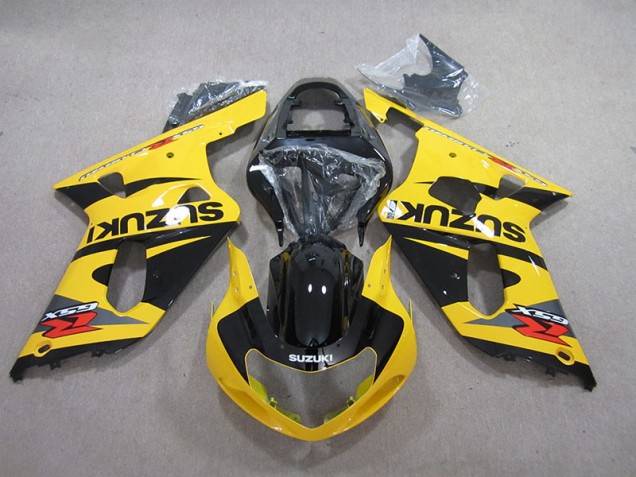 Yellow Black 01-03 GSXR 600 Motorcycle Fairings Yellow Black 01-03 GSXR 600 Motorcycle Fairings