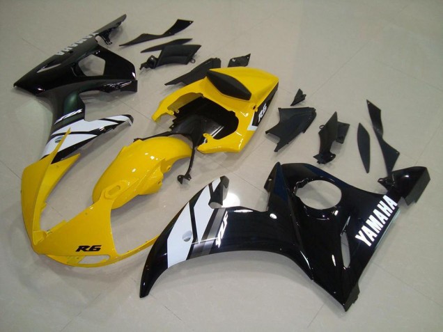 Yellow Black 03-05 YZF R6 Motorcycle Fairings Yellow Black 03-05 YZF R6 Motorcycle Fairings