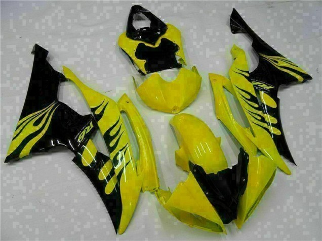 Yellow Black 08-16 YZF R6 Motorcycle Fairing Yellow Black 08-16 YZF R6 Motorcycle Fairing