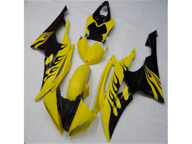 Yellow Black 08-16 YZF R6 Motorcycle Fairings Yellow Black 08-16 YZF R6 Motorcycle Fairings