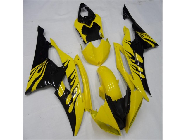 Yellow Black 08-16 YZF R6 Motorcycle Fairings Yellow Black 08-16 YZF R6 Motorcycle Fairings