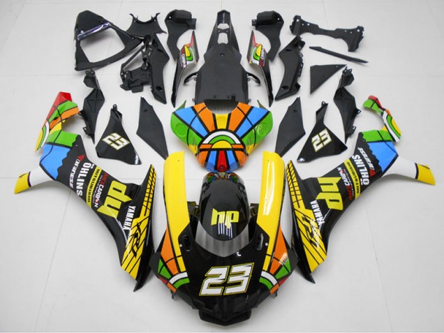 Yellow Black 23 15-19 YZF R1 Motorcycle Fairings Yellow Black 23 15-19 YZF R1 Motorcycle Fairings
