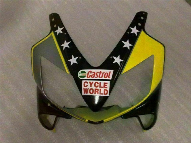 Yellow Black Castrol Cycle World 01-03 CBR600 F4i Motorcycle Fairings Yellow Black Castrol Cycle World 01-03 CBR600 F4i Motorcycle Fairings