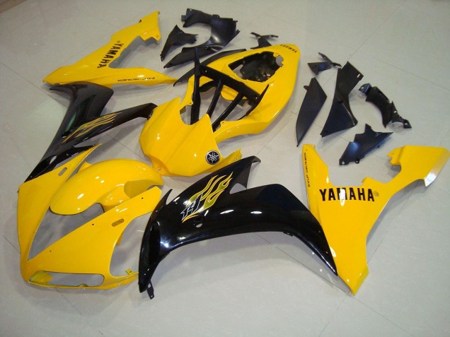 Yellow Black Flame 04-06 YZF R1 Motorcycle Fairings