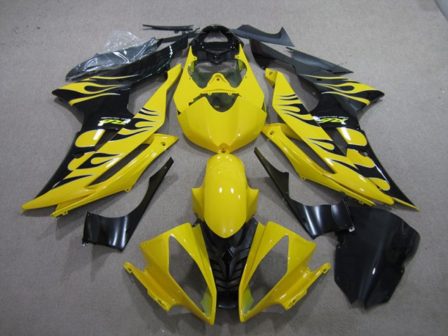 Yellow Black Flame 08-16 YZF R6 Motorcycle Fairings Yellow Black Flame 08-16 YZF R6 Motorcycle Fairings